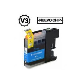 BROTHER LC121XL/LC123XL V3 CYAN CARTUCHO DE TINTA GENERICO LC121C/LC123C