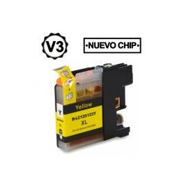 BROTHER LC121XL/LC123XL V3 AMARELO CARTUCHO DE TINTA GENERICO LC121Y/LC123Y