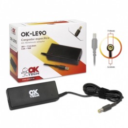 OkTech OK-LE90 Cargador Especifico para Portatil Lenovo 90W (20V 4.5A / 7.9 mm*5.5 mm)