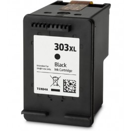 HP 303XL NEGRO CARTUCHO DE TINTA REMANUFACTURADO T6N04AE/T6N02A (MOSTRA NIVEL DE TINTA)